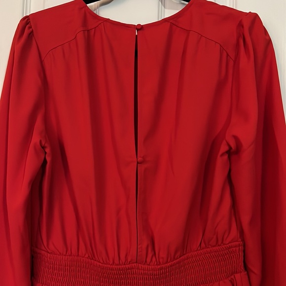 Long Sleeved Red Dress - Picture 3 of 6